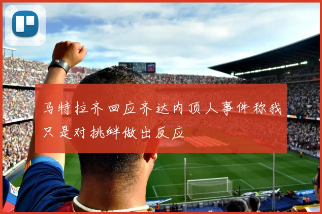马特拉齐回应齐达内顶人事件称我只是对挑衅做出反应